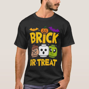 Brick or Treat Halloween Master Builder Blocks Bui T-Shirt