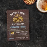 Brick Paint Spatter Cheers & Beers Retirement