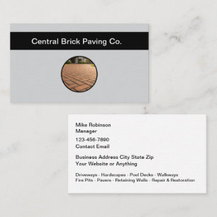 Brick Paving And Pavers Theme Business Cards