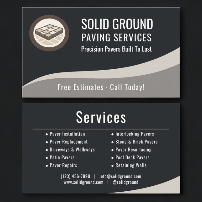 Brick Paving Business Card (Creator Uploaded)