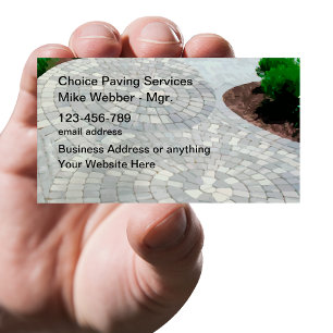 Brick Paving Services Modern Business Cards