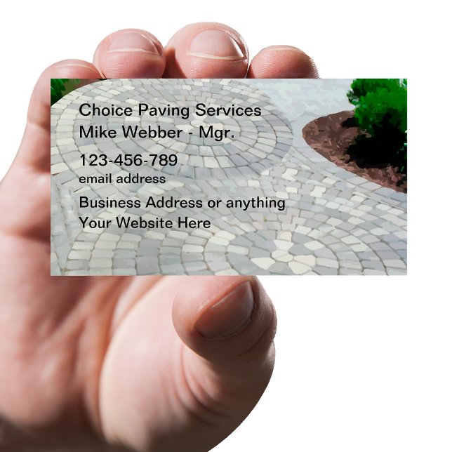 Brick Paving Services Modern Business Cards (Creator Uploaded)