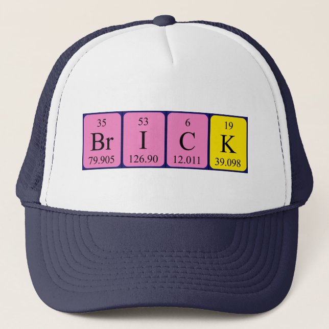Brick periodic table name hat (Front)