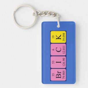 Brick periodic table name keyring