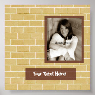 Brick Photo Graduation Autograph Poster