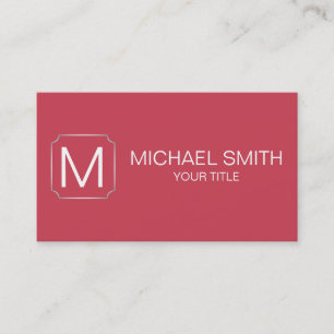 Brick red colour background business card