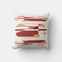 Brick Red Coral Beige Off-White Modernistic Design
