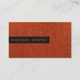 Brick Red Elegant Monogram Business Card