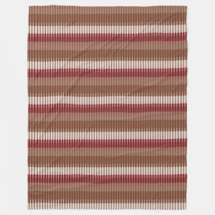 Brick Red Fleece Blanket – Retro Modern Look