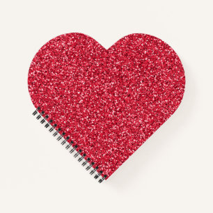 Brick Red Glitter Notebook