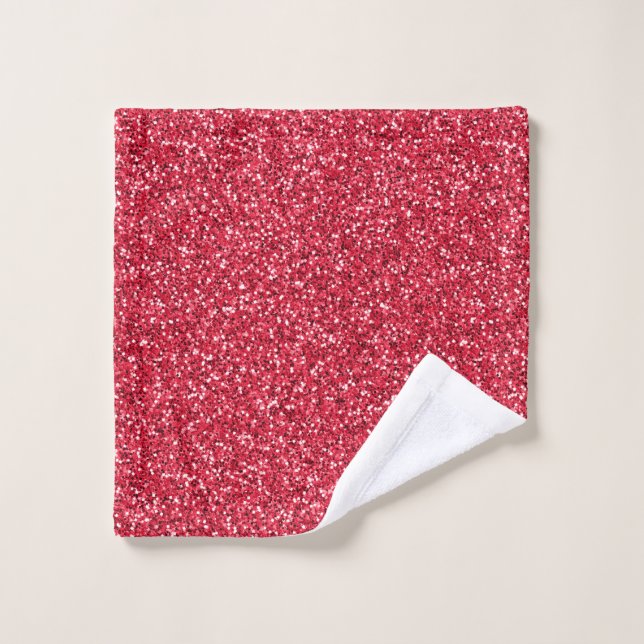 Brick Red Glitter Wash Cloth (Wash Cloth)