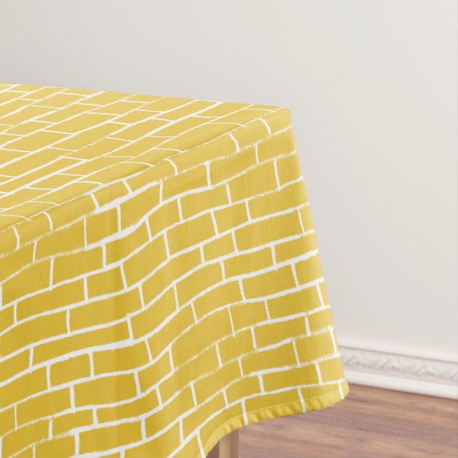 Brick Road - Yellow & transparent Tablecloth (In Situ)