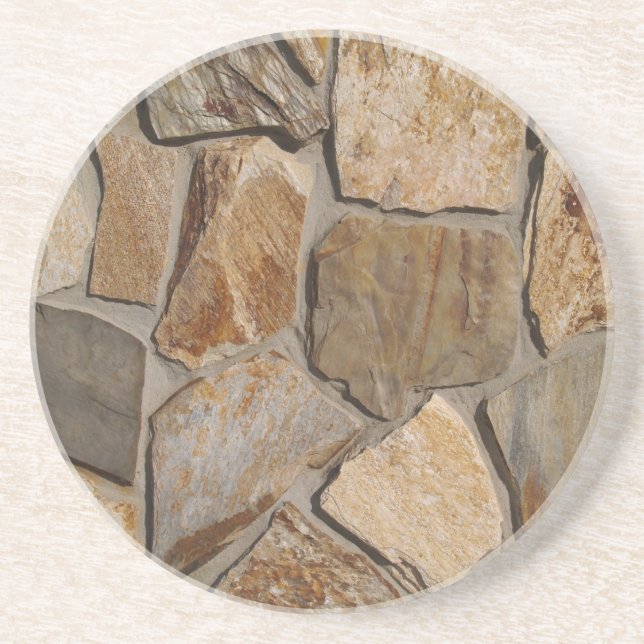 Brick, Rock, Stone Series---Flat Stone Coaster (Front)
