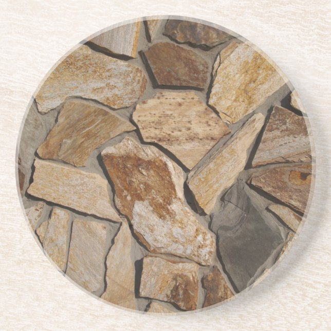 Brick, Rock, Stone Series---Flat Stone Coaster (Front)
