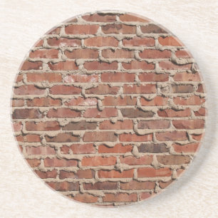 Brick, Rock, Stone Series-Old Weathered Brick Wall Coaster