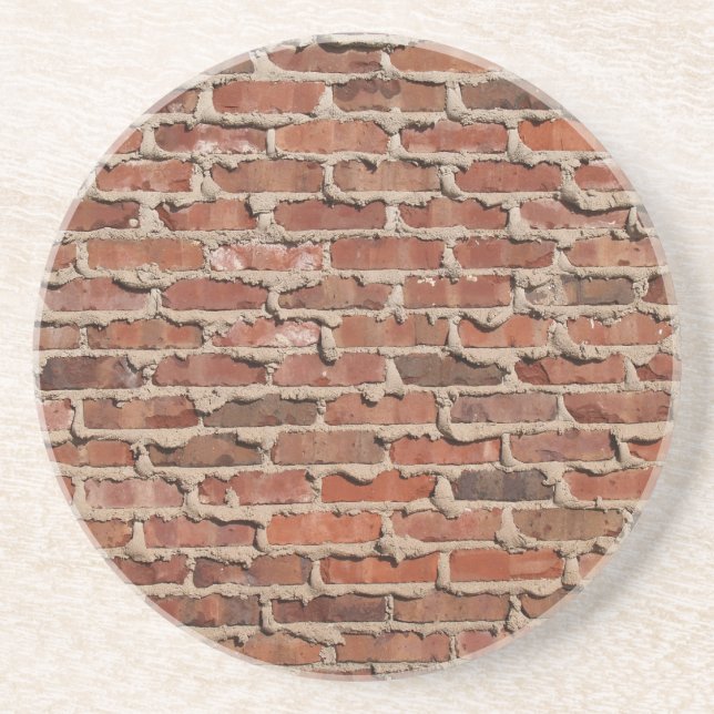 Brick, Rock, Stone Series-Old Weathered Brick Wall Coaster (Front)