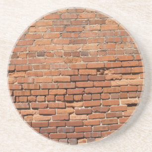 Brick, Rock, Stone Series-Old Weathered Brick Wall Coaster
