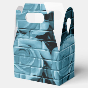 Brick Roses 01 Light Blue-Gable Style Favour Box