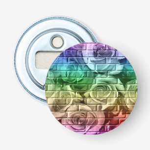 Brick Roses 16 Rainbow-Round Bottle Opener