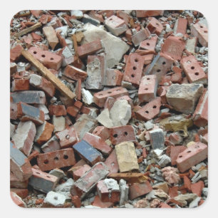 Brick Rubble Square Sticker