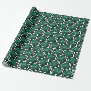 Brick Snowflake Wrapping Paper