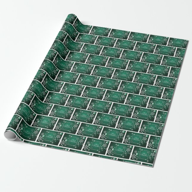 Brick Snowflake Wrapping Paper (Unrolled)