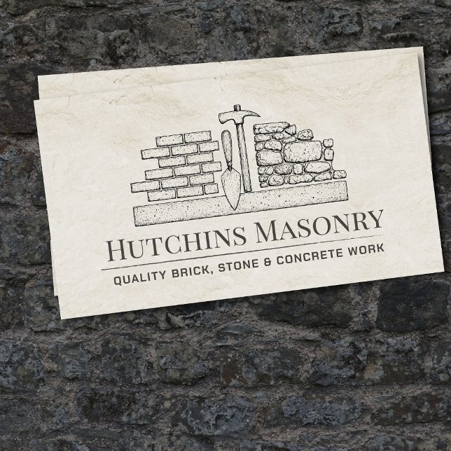 Brick Stone Concrete Masonry Contractor Business Card (Creator Uploaded)