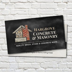Brick Stone Concrete Masonry Contractor Business Card