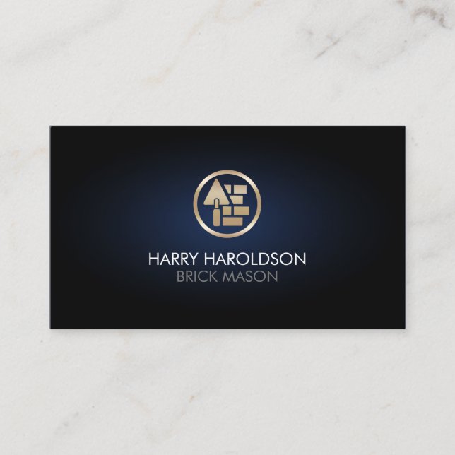 Brick Stone Mason Masonry Construction Business Ca Business Card (Front)