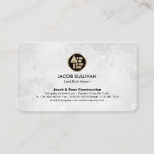 Brick Stone Mason Masonry Construction Business Card