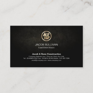 Brick Stone Mason Masonry Construction Business Card