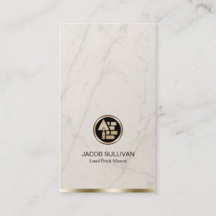 Brick Stone Mason Masonry Construction Business Card