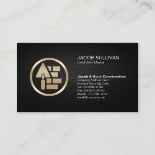 Brick Stone Mason Masonry Construction Business Card