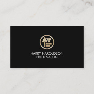 Brick Stone Mason Masonry Construction Business Card