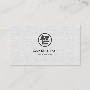 Brick Stone Mason Masonry Construction Business Card