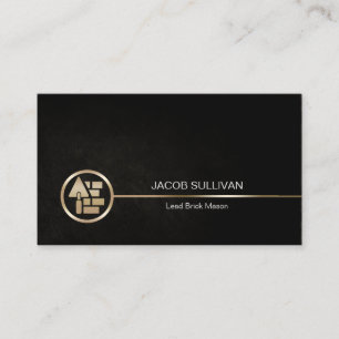 Brick Stone Mason Masonry Construction Business Card