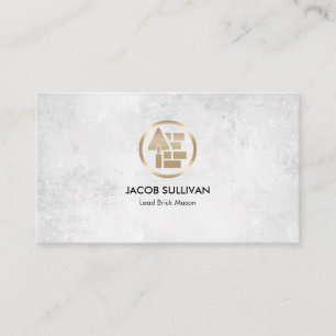 Brick Stone Mason Masonry Construction Business Card
