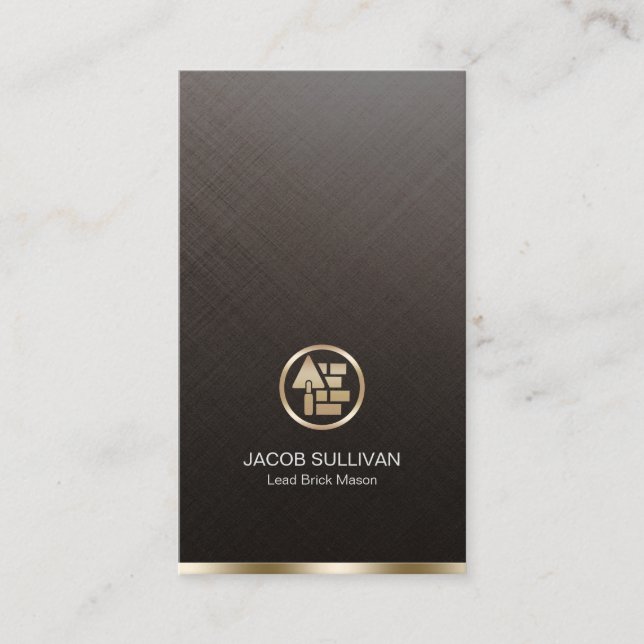 Brick Stone Mason Masonry Construction Business Card (Front)