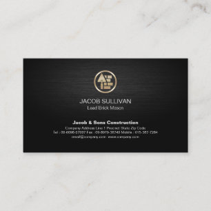 Brick Stone Mason Masonry Construction Business Card