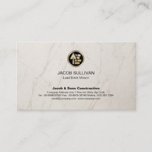 Brick Stone Mason Masonry Construction Business Card