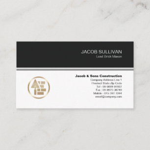 Brick Stone Mason Masonry Construction Business Card
