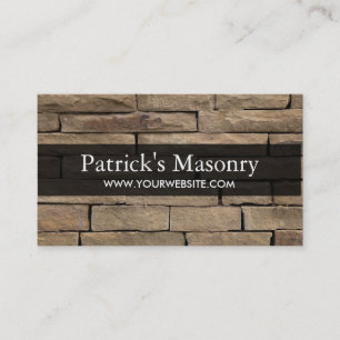 Brick Stone Masonry Construction Business Card
