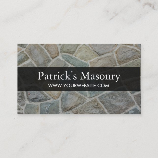 Brick Stone Masonry Construction Business Card (Front)