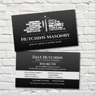 Brick & Stone Masonry Contractor Business Card