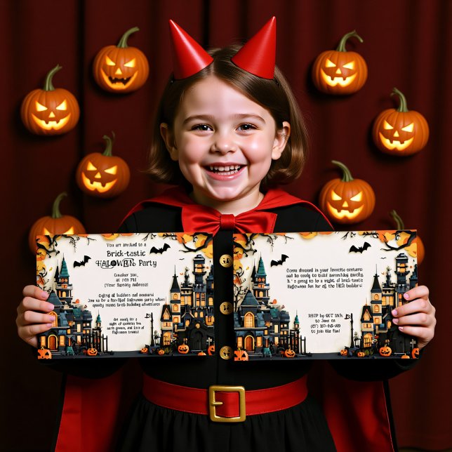Brick-tastic  HALLOWEEN Party Invitation (Brick-tastic HALLOWEEN Party Invitation)