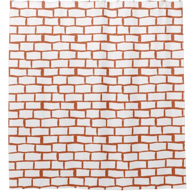 brick texture background shower curtain (Front)
