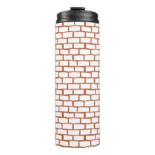 brick texture background thermal tumbler