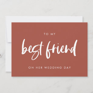Brick To my best friend on her wedding day card