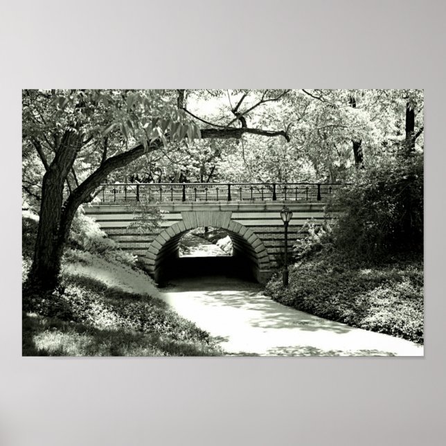 Brick Underpass and Path in Central Park Poster (Front)
