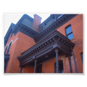 Brick Victorian House with Wooden Trim in Buffalo Photo Print